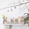 thumbnail image 4 of 4PC Wooden Easter Bunny Table Decorations Easter Peeps Decor Spring Wood Bunnies Rabbit Ornament Farmhouse Tabletop Decor for Party Tiered Tray Mantle Desk Office Home Party Patio Yard Decor, 4 of 9