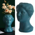 thumbnail image 3 of Maceta de resina con forma de cabeza para plantas, florero, retrato, estatua, figuritas Falta azul, 3 of 9