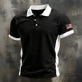 thumbnail image 3 of Homeyce Mens 250th Anniversary Shirt Short Sleeve American Flag Graphic Polo Shirts 4th Of July Independence Day Polo T-Shirts Button Down 250th America Anniversary Patriotic Shirts,Black S, 3 of 3