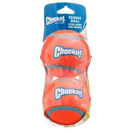 UPC: 0660048002352 | Chuckit Dog Tennis Ball Dog Toy  Extra Large (3.5 Inch Diameter) for dogs 100+ lbs  Shrink Wrap Pack of 2