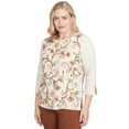 thumbnail image 3 of Alfred Dunner Womens Textured Scroll Embroidered Top, 3 of 4