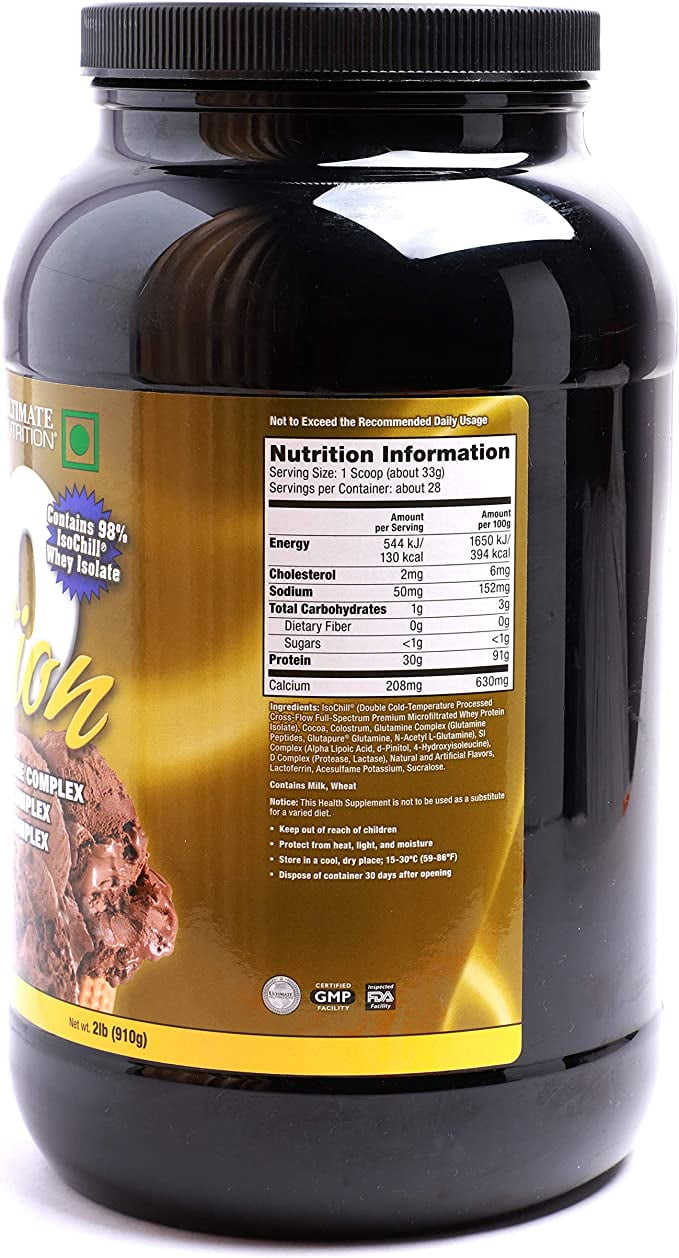 Ultimate Nutrition ISO Sensation 93 Whey Protein Powder Isolate-2LB