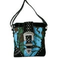 thumbnail image 1 of Ritz MS213-Blue-Cam Western Rhinestone Buckle Cross Body Messenger Bag - Blue & Camo, 1 of 1