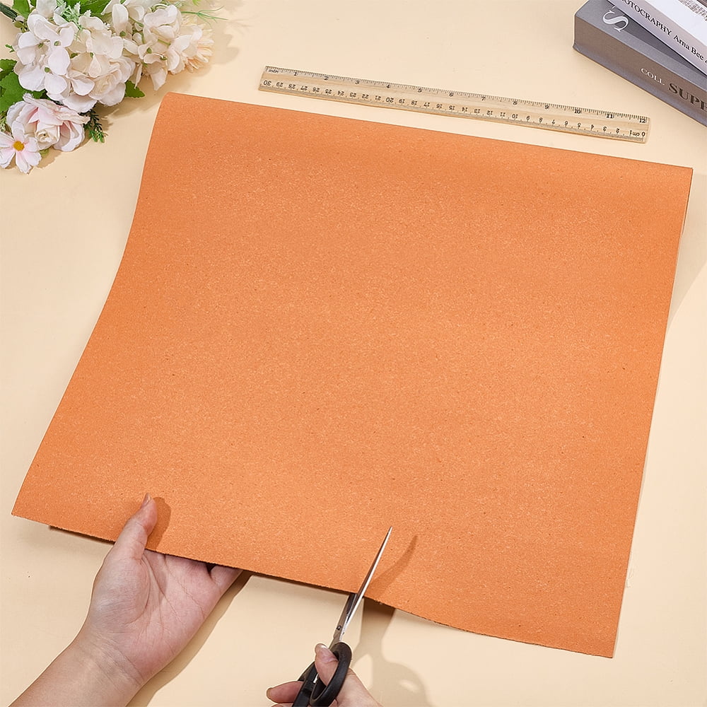 1 Roll Self-adhesive PVC Leather Fabric Bags Leather Accessories Dark Orange 1500x405x0.8mm diy