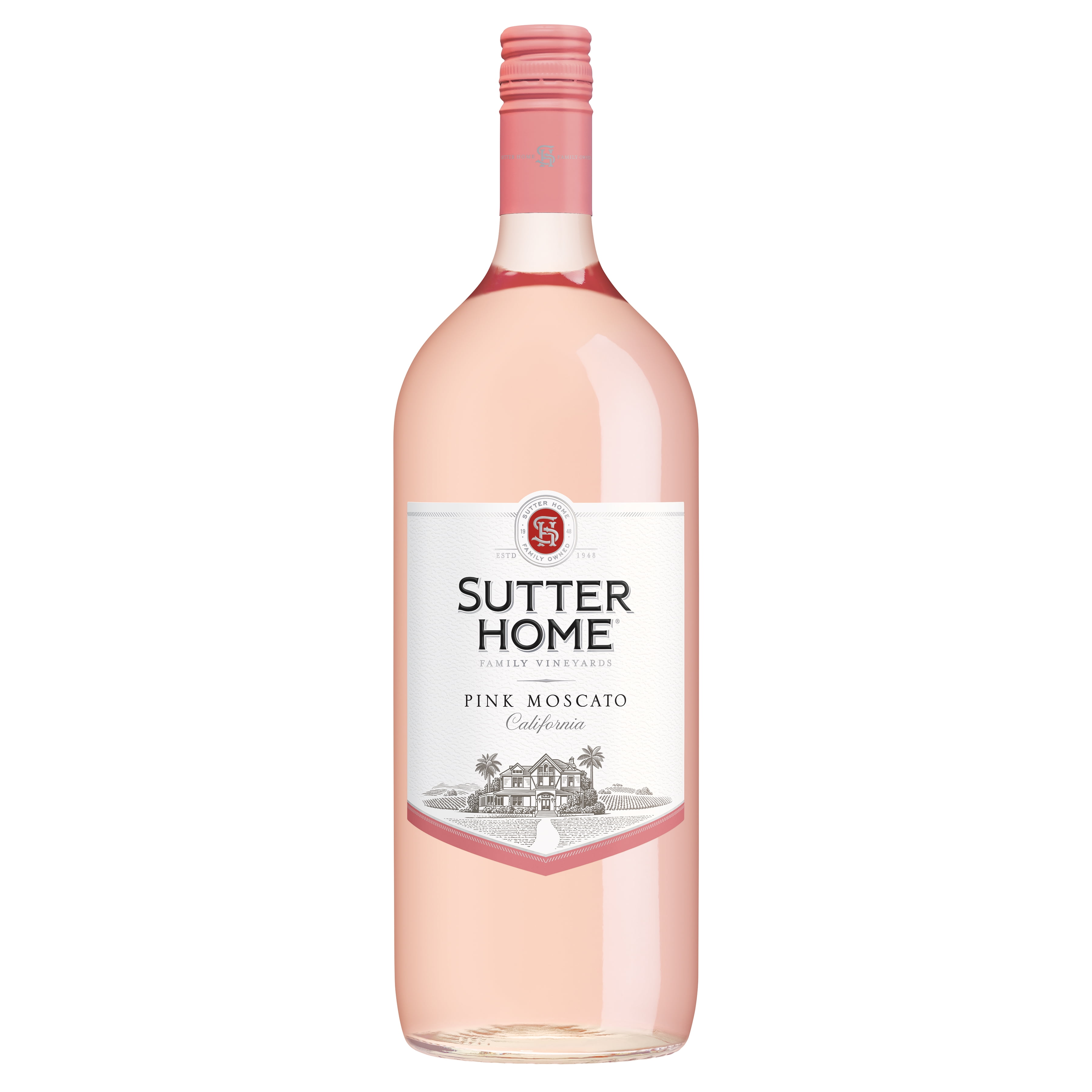 Sutter Home Pink Moscato California Pink Wine, 1.5 L Glass Bottle, 13.5% ABV