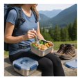 thumbnail image 4 of 4 PC 1800ML/61oz Extra-Large Stainless Steel Food Storage Containers with Lids & handle– Airtight & Leak -Microwave/Oven/Freezer Safe - BPA Free - Ideal for Meal Prep, Kimchi,Storing Leftover & Lunch, 4 of 6