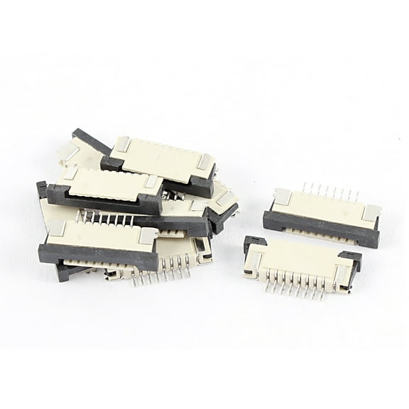10Pcs Bottom Port 8Pin 1.0mm Pitch FFC FPC Ribbon Sockets Connector