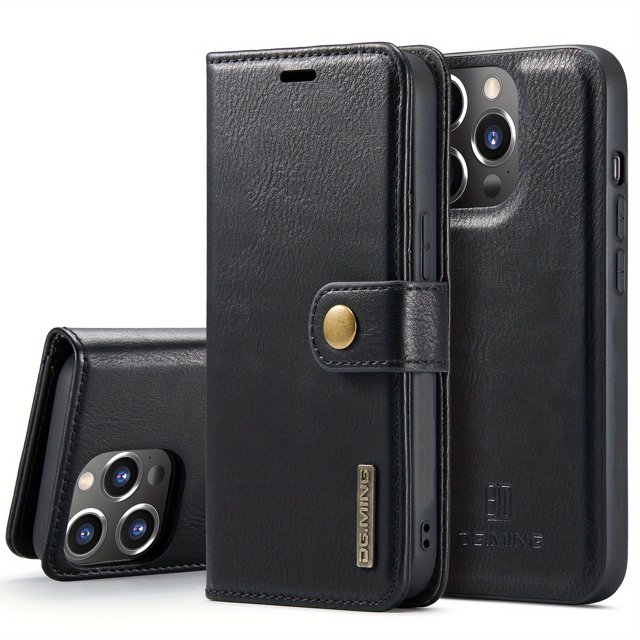Premium Leather Magnetic Kickstand Shockproof Removable Flip Protective Cover Wallet Case For IPhone 14 13 12 Pro Xs Max XR