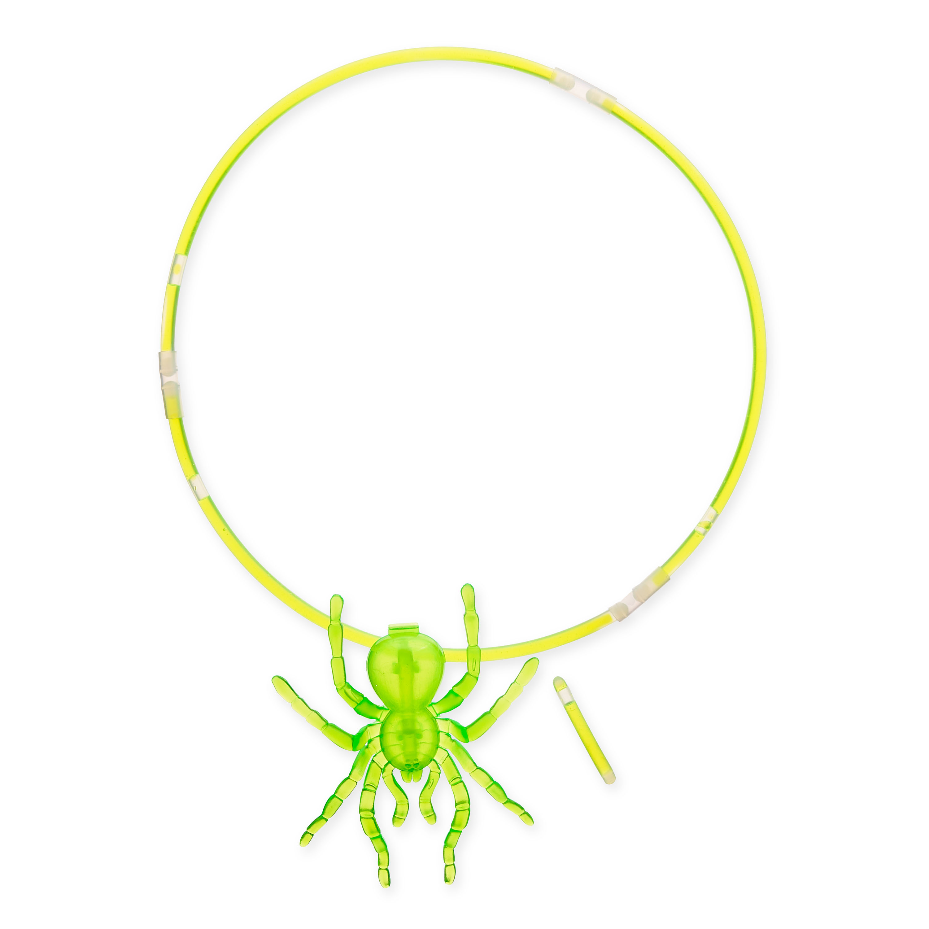 Vendor Labelling Halloween 1ct Green Glow Spider Necklace, Unisex - Childs and Adults - image 2 of 7