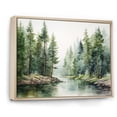 thumbnail image 2 of Designart "Hidden Gem Of The Forest I" Landscape Forest River Floater Framed Wall Art Living Room, 2 of 5