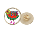 thumbnail image 1 of Soy feliz año nuevo Broche de oro metálico circular, 1 of 3