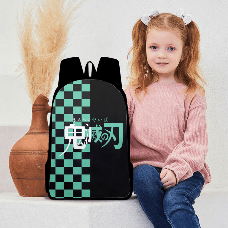 Fnyko Backpack 3 Pieces Set Demon Slayer Backpack Unisex 3D Print
