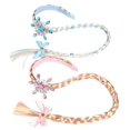 thumbnail image 2 of Diademas De Princesa Corona Para Niños, Diademas De Copos De Nieve Con Trenzas De Peluca Para Niñas Encantadoras, Accesorios Para El Cabello Para Niños Cateissary CE005828-00, 2 of 6