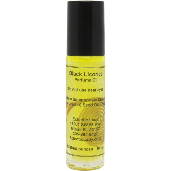 Black Licorice Perfume Oil, 0.3 Oz Portable Roll-On Fragrance