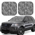 thumbnail image 6 of Kdxio Zebra Skin Print 2-Piece Sun Shade Front Windshield - Foldable Car Front Window Sunshades for Most Sedans SUV Truck, 6 of 6