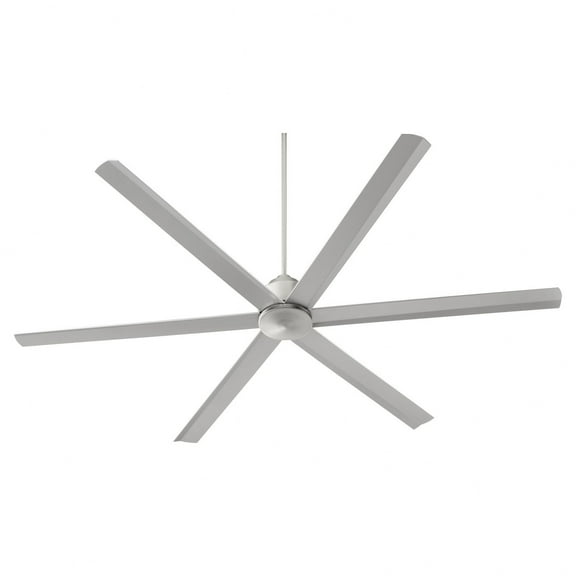 20806-65 Quorum Lighting Titus - 6 Blade Ceiling Fan-15.2 Inches Tall and 80 Inches Wide-Satin Nickel Finish-Oiled Bronze/Weathered Oak Blade Color