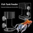thumbnail image 4 of Haful One Fish Tank Fish Food Feeder Acrylic Clear Fish Tank Feeder with Suction Cup Square Fish Feeder Dish Fish Feeding Ring Transparent Aquarium Fish Feeding Tube Station Floating, 4 of 6