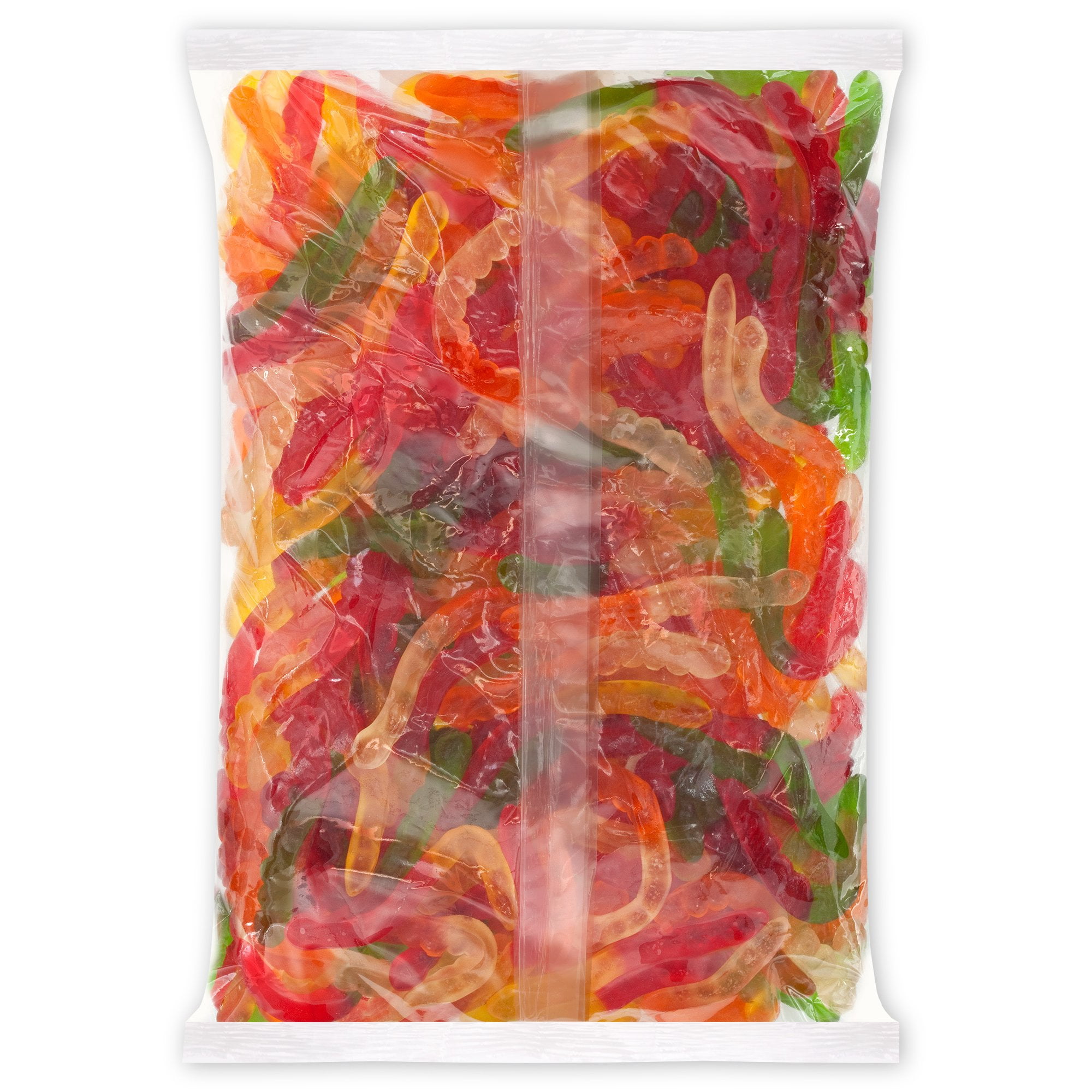 Albanese World's Best Large Assorted Fruit Gummi Worms, 5lbs of Candy