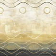 thumbnail image 2 of Coulter, Cynthia 26x26 Gold Ornate Wood Framed with Double Matting Museum Art Print Titled - Abstract Waves Black-Gold II, 2 of 4
