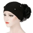 thumbnail image 6 of Women Muslim Solid Flowers Cancer Chemo Hat Turban Headbands Hair Loss Wrap Cap, 6 of 7