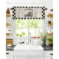 thumbnail image 6 of Valances for Windows Fall Harvest Thanksgiving Day Black Truck Pumpkin Wood Grain Rod Pocket Cafe Window Treatments Valance Curtains for Kitchen Bathroom Laundry Basement Windows 42"x12", 6 of 6