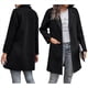thumbnail image 3 of Ropa de Abrigo para Mujer, Moda de Otoño, Informal, Cortavientos con Botones, Ropa de Invierno con Bolsillos Negro XXL, 3 of 6