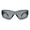 thumbnail image 4 of Womens Oversized Thick Plastic Sport 90s Fashion Rectangle Sunglasses Slate - Black, 4 of 8