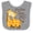 Heather and White, variant on Inktastic My Mimi Loves Me Boys or Girls Baby Bib