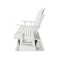 thumbnail image 5 of Benjara Sami 67 Inch Outdoor Adirondack Glider Loveseat, Dropdown Cupholders, White-Color:WhiteMaterial, 5 of 7