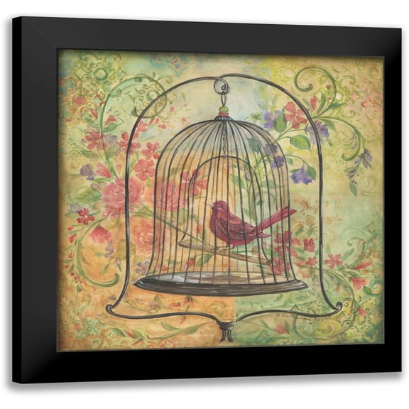 McRostie, Kate 12x12 Black Modern Framed Museum Art Print Titled - La Boheme Bird II