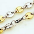 thumbnail image 4 of 7-40" Stainless Steel Silver Gold Coffee Beans Chain Men Women Necklace 7/9/11mm, 4 of 6
