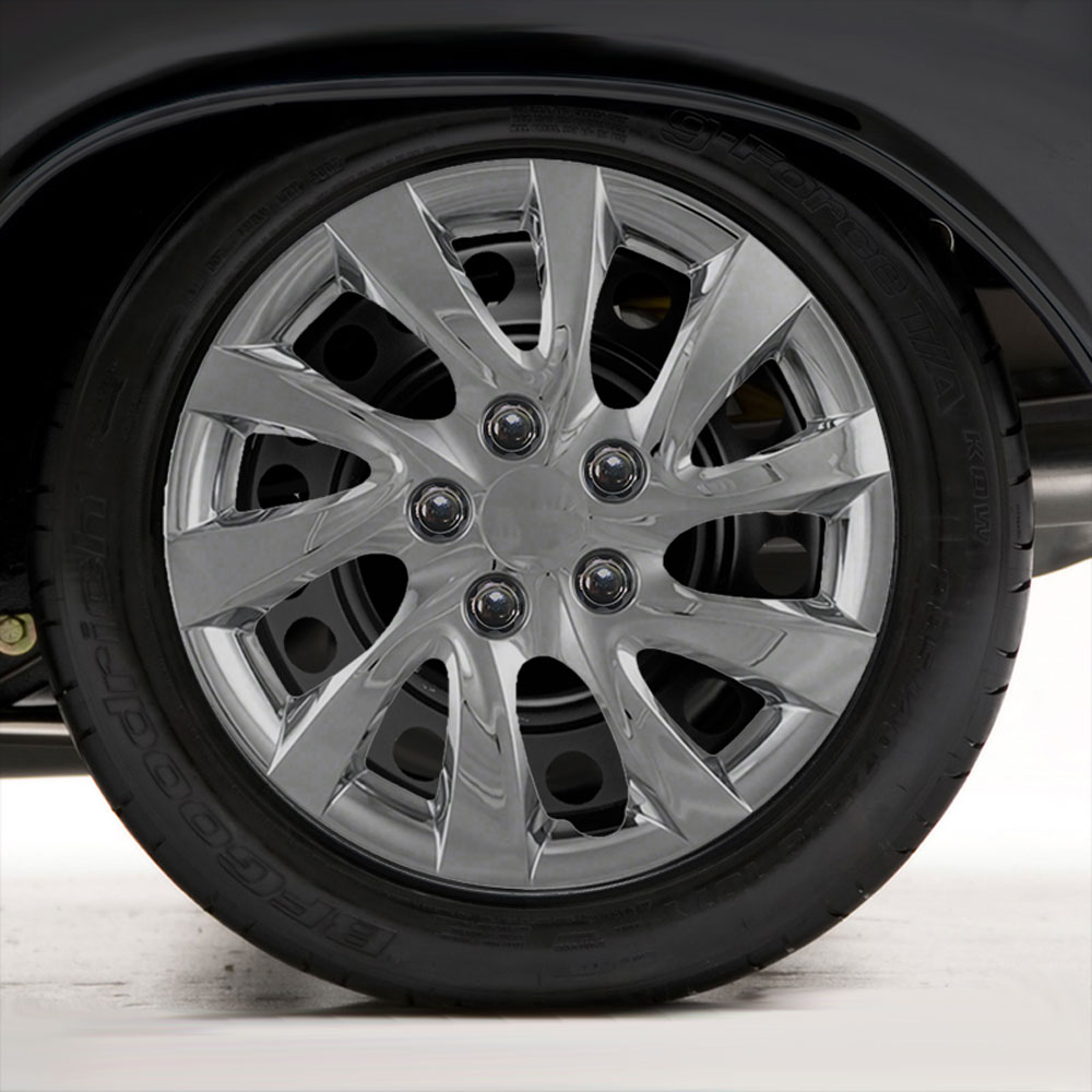 Set of Four 16" Chrome Hubcap Wheel Covers for 201114 Hyundai Elantra (Bolton)