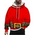 thumbnail image 2 of WXLWZYWL Christmas Hoodie Sweatshirt for Men Novelty Sweatshirt Santa Claus Sweaters Drawstring Hooded Pullover Long Sleeve, 2 of 5