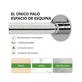 thumbnail image 5 of Tubo para Cortina de Baño Extensible 100-150cm Y 80-110cm, 12 Ganchos Lab.G Plateado, 5 of 5