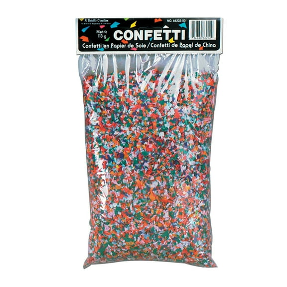 Beistle Club Pack of 50 Multicolor Tissue Confetti Bags 3.75 Qt