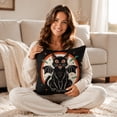 thumbnail image 5 of Halloween Throw Pillow Cover Festive Home Decor Cover for Sofas Chairs Beds 18x18 Linen Cushion Case by OVFUIZ, 5 of 6