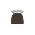thumbnail image 3 of 410 Jackie 25" Swivel Counter Stool with Anodized Nickel Finish and Rein Coffee Seat, 3 of 4