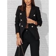 thumbnail image 6 of Women'S Two Piece Suits - Business Blazer Pants Suit Set, Professional Work Outfit for Office Black XXL, 6 of 8