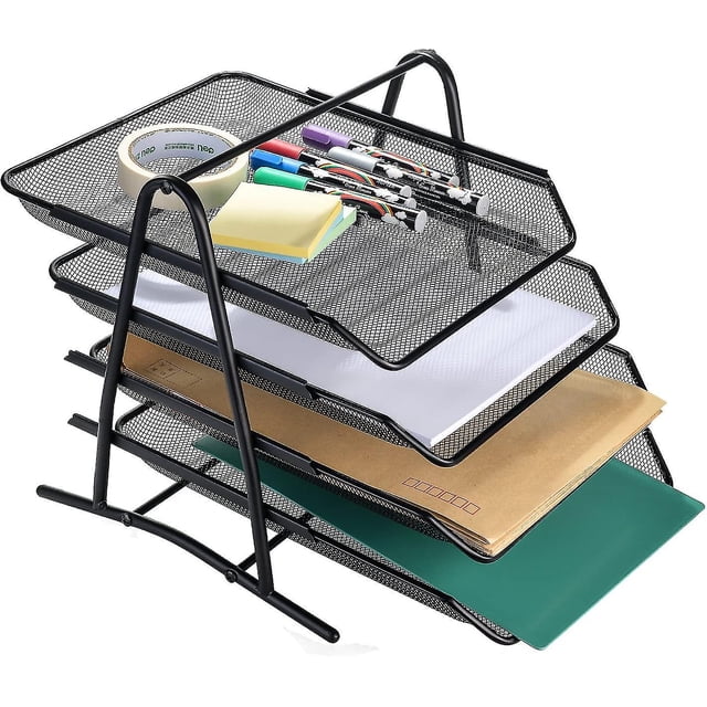Organizador de escritorio con 4 bandejas deslizantes para cartas, documentos, correos y documentos kaili Sencillez