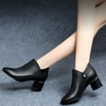 thumbnail image 4 of B91xZ Bottines à Talon Bas pour Femmes, Imperméables pour Randonnée et Combat, Lacets, Noir 8, 4 of 5
