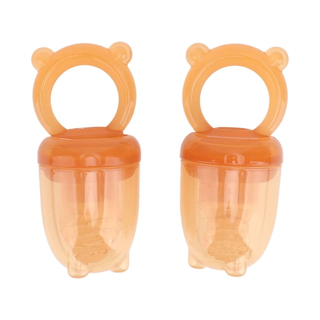 Mordedor para dentición de frutas para bebés, 2 uds., chupete alimentador de frutas para bebés, chupete para aliviar la dentición, valor excepcional
