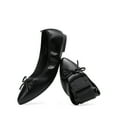 thumbnail image 4 of Women Foldable Flats Pointed Toe Ballet Shoes Slip On Comfortable Bowknot Design Lightweight Travel Dress Flats, 4 of 6