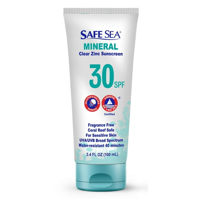 Protector solar Safe Sea con óxido de zinc SPF30, 100 ml, antimedusas