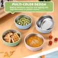 thumbnail image 2 of Vesteel Stainless Steel Kids Bowls with Suction, 3-Piece Suction Plates & Bowls for Toddlers, Removable Silicone Shell & Dishwasher Safe, Blue/Green/Grey, 2 of 8