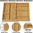 Expandable Bamboo Drawer Organizer ULG Adjustable Cutlery Tray