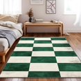 thumbnail image 2 of Checkered Rug 8x10-7x9 Rug - Green Checkered Rugs - Green and White Checkered Rug - Checkerboard Carpet - Christmas Checkered Home Room Decor - Checkered Home Decor Modern, 2 of 7