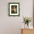 thumbnail image 4 of 11x14 Picture Frame Matted to 8x10 Photo, Vintage Poster Frames 11x14 for Wall Decor, Green with Gold Trimming, 4 of 4