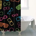 thumbnail image 5 of Graffiti Art Shower Curtain Fashion Stylish Chic Modern Aesthetic Classic Abstract Geometric Retro Vintage Minimalist Artistic Colorful Abstract Pop Art Tie Dye Psychedelic Art Rainbow Gradient, 5 of 5