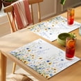thumbnail image 4 of Spring Flowers Placemats Set of 4, Plants Non-Slip Place Mats Washable Table Mats for Kitchen Dining Table Decorations Indoor/Outdoor, 4 of 9