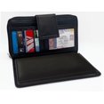 thumbnail image 2 of Genuine Leather Checkbook Secretary Accordion Wallet 2 Zipper Clutch Credit Card Coin Organizer, 2 of 9
